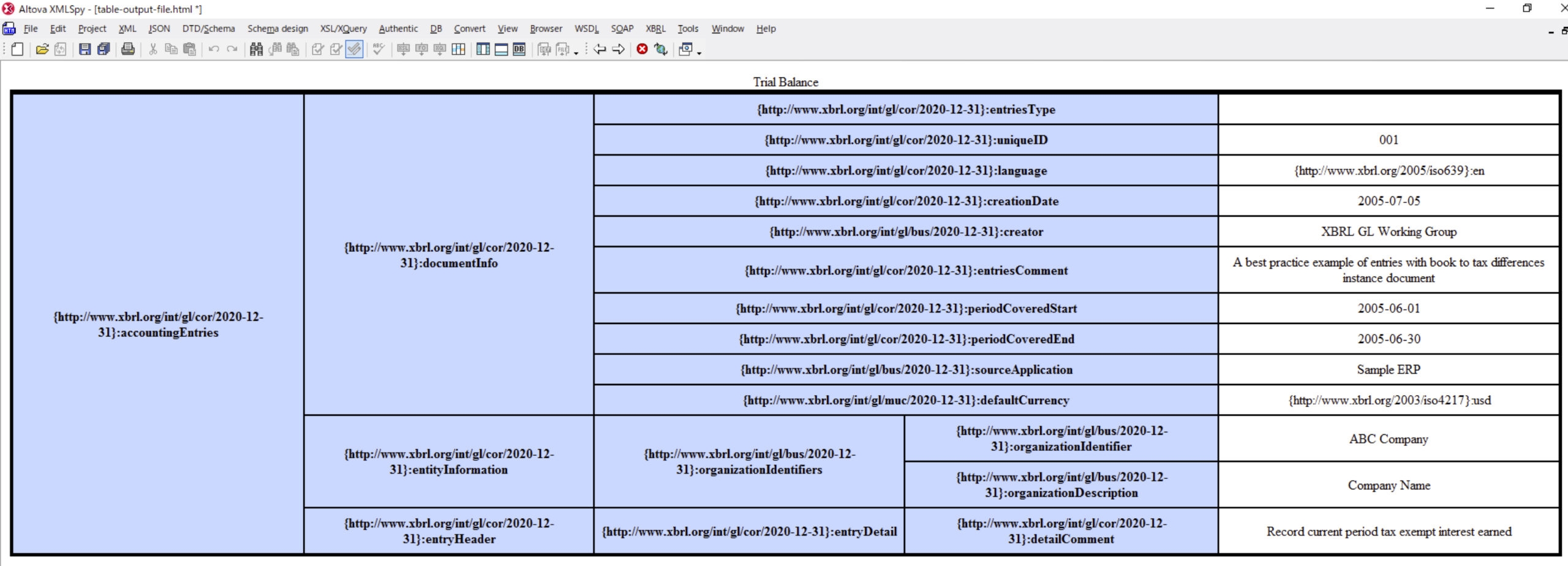 世界標準データ形式の実装検証 4（XBRL 2.1テーブルリンクベース）[試行中]