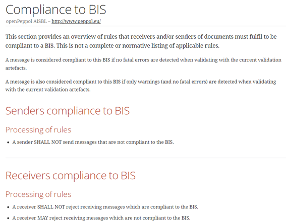 compliance BIS Billing