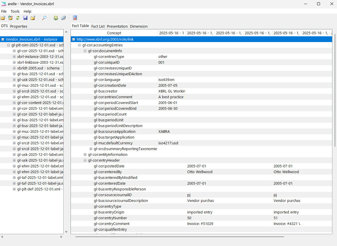 Vendor Invoice CSV