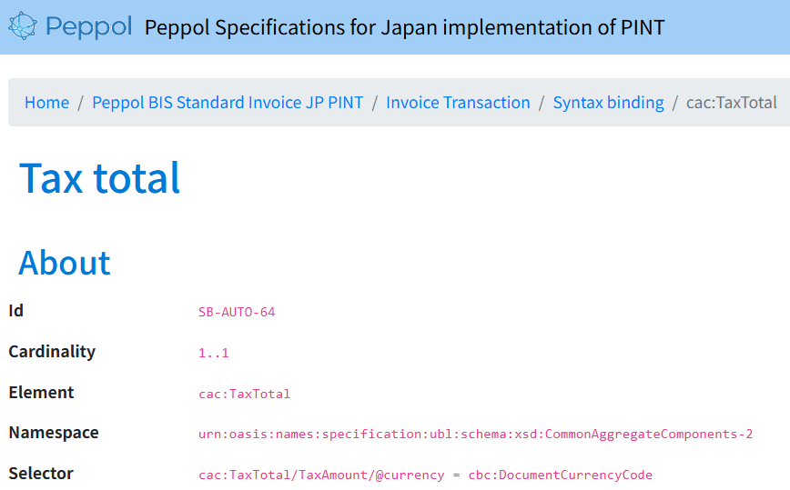 JP PINT TaxTotalDocument 